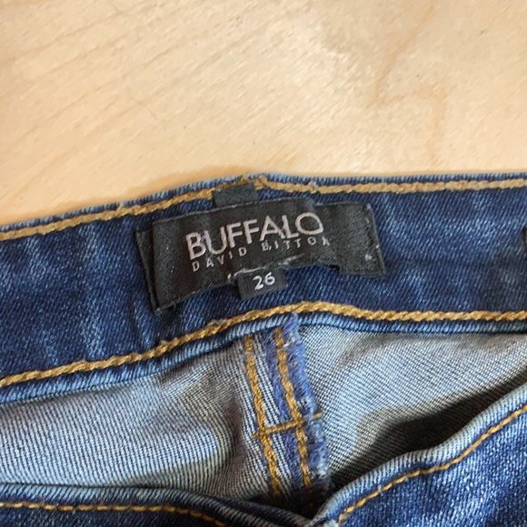 Buffalo Women's Mid Rise Skinny Jeans Dark Washed - Size 26 - Picture 3 of 4